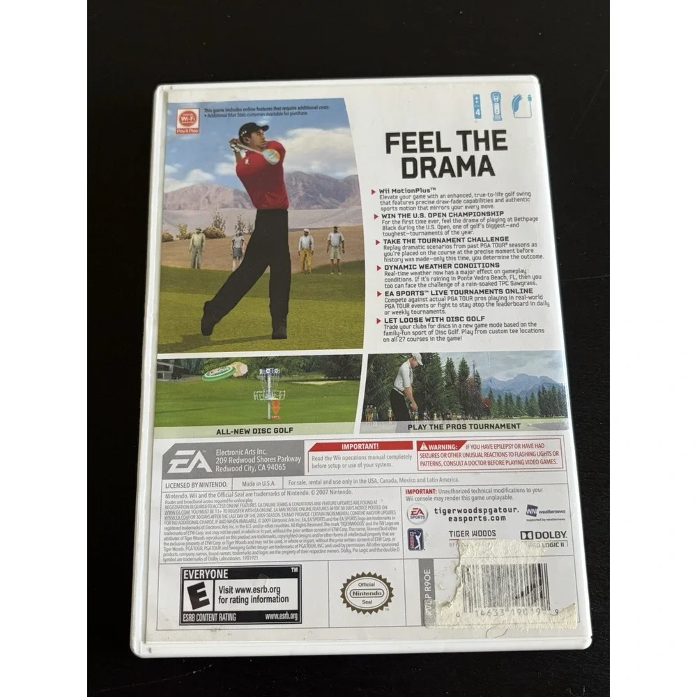 Tiger Woods PGA Tour 10 (Nintendo Wii, 2009) Video Game‎ Complete CIB
